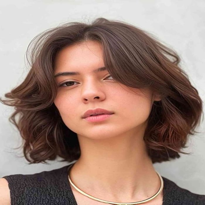 layered short hair style for women