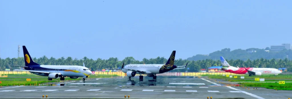 Runway of the Trivandrum International Airport in Kerala